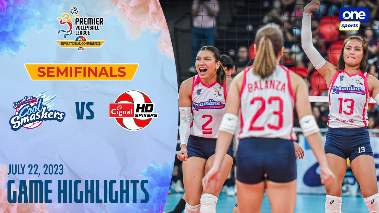Creamline vs. Cignal semis highlights | 2023 PVL Invitational Conference - July 22, 2023
