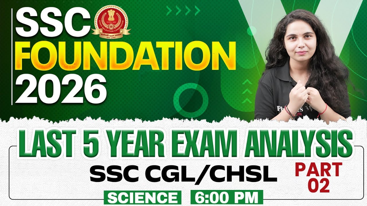 SSC Science Class 2026 | Last 5 Years Science Questions | SSC CGL and CHSL Science | By Muskan Mam