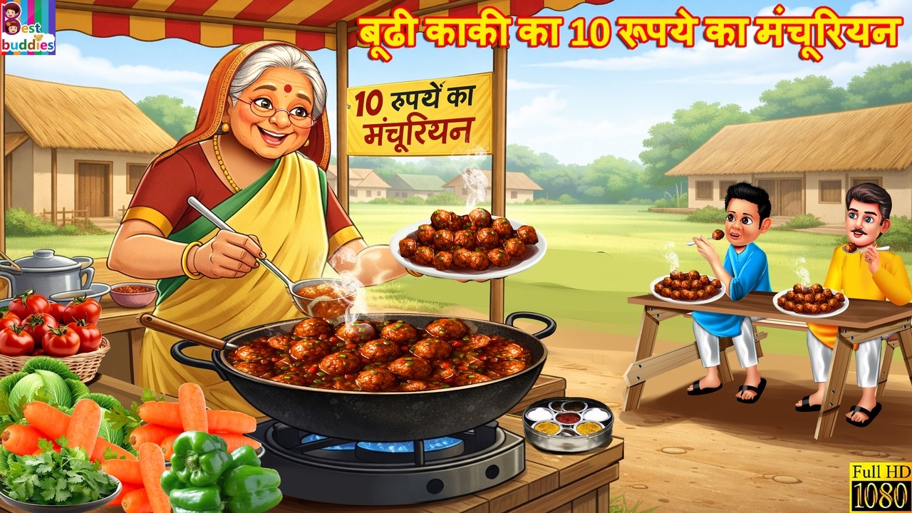 बूढी काकी का 10 रूपये का मंचूरियन |  Budhi Kaki ka Manchurian | Hindi Kahani | Moral Stories | Story