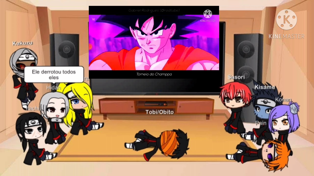 Akatsuki reagindo ao rap do Goku{gacha club}♡♤
