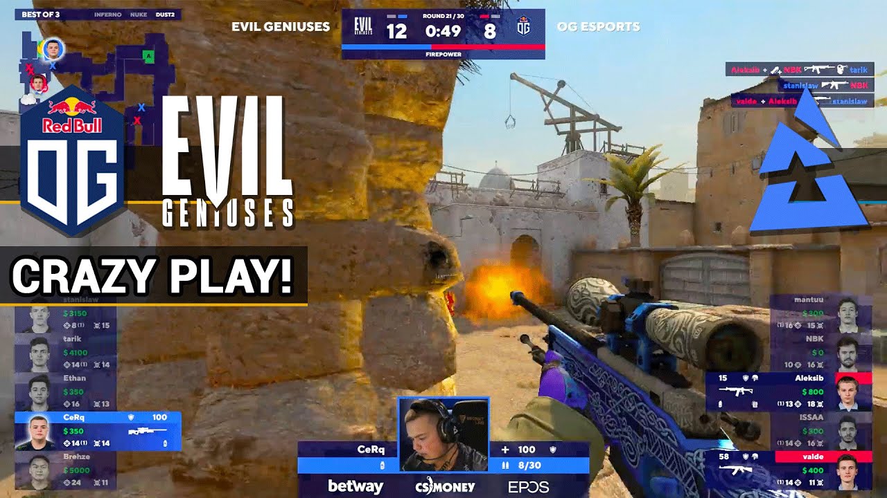 CeRq shows WHY he's an AWP BEAST - OG vs Evil Geniuses (CS:GO) | BLAST Premier Spring Series 2020
