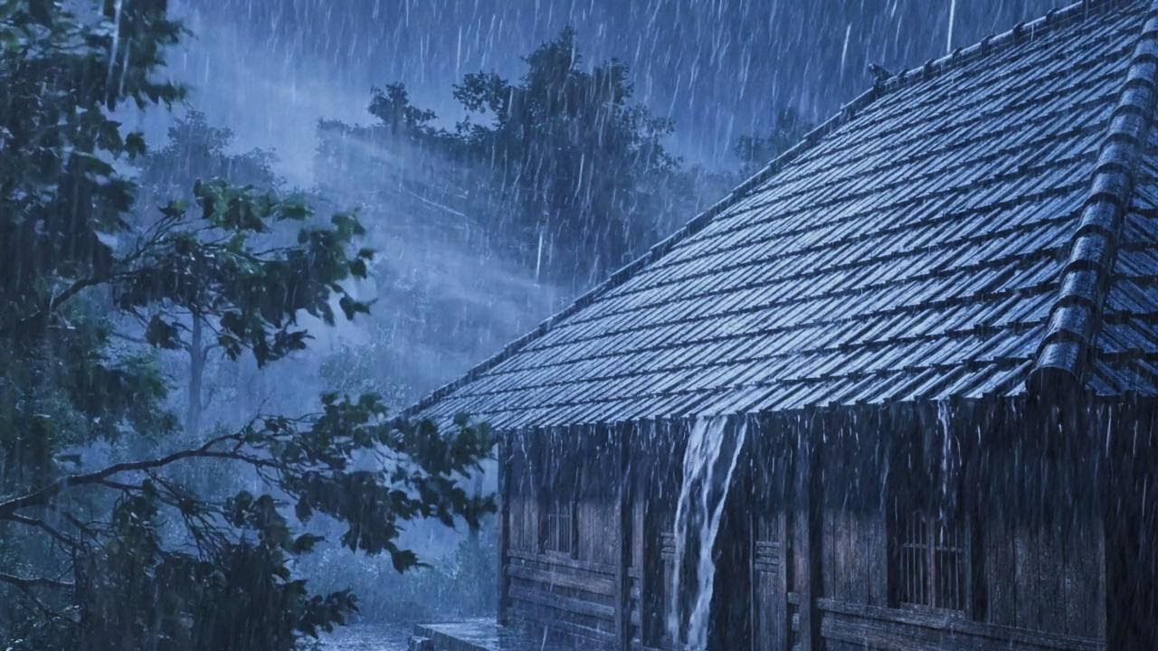 ⛈️Rain Sounds For Sleeping - 99% Instantly Fall Asleep With Rain And Thunder Sound At Night - Relax😴