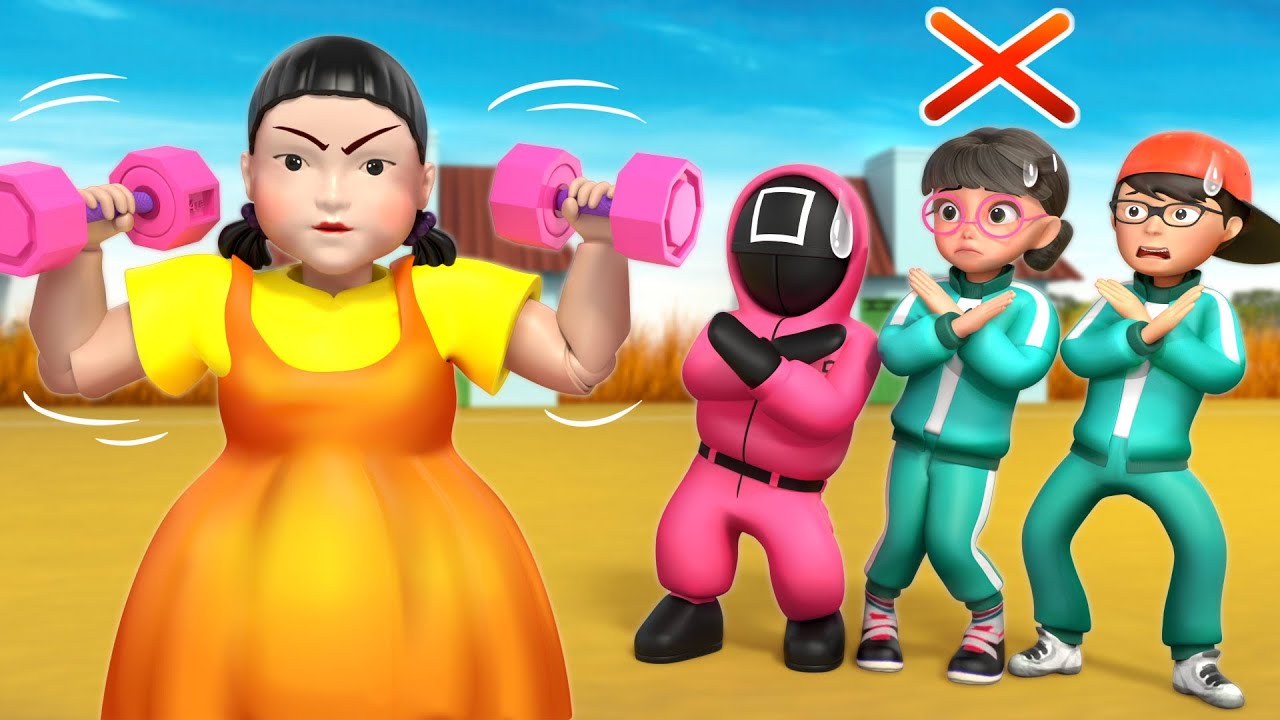 Scary Teacher 3D vs Squid Game | No Molestar Con-Yo: Muñeca Sobrecargada Contra Todos