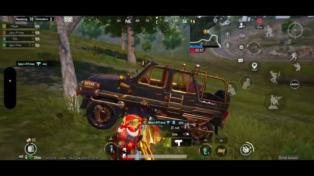BGMI Full Intense Matches 1 Chicken Dinner 17/03/2026