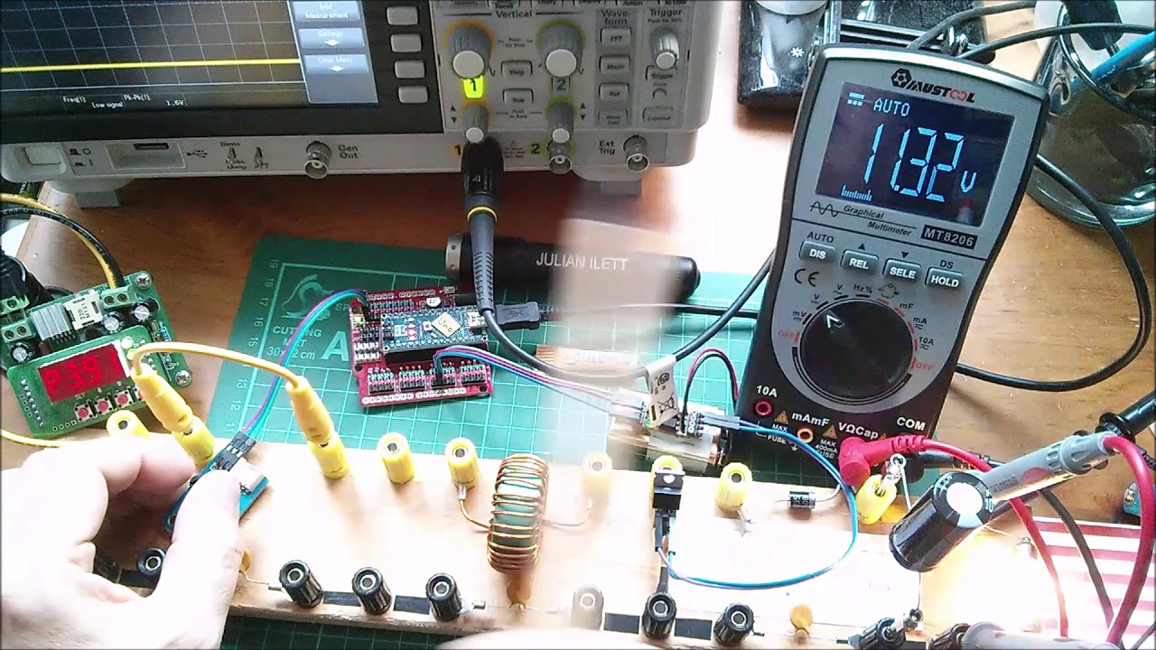 Boost Converter with Capacitor, DMM and Scope - Muppet 2