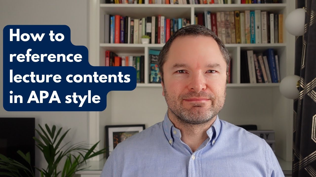 How to reference lecture contents in APA style