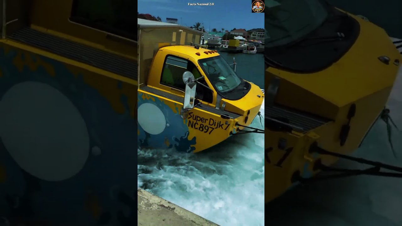 This Bus Turns Into a Boat on Water! 🤯 #foryou #facts #trending
