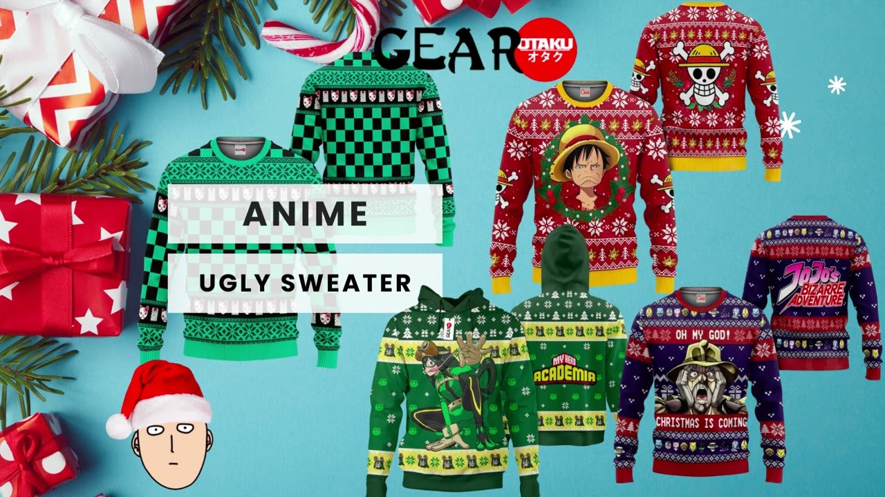 Anime Ugly Christmas Sweater Funny Gifts Idea