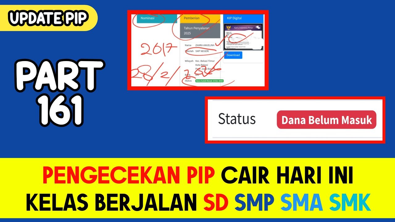 Pengecekan PIP Cair Kelas berjalan untuk jenjang SD SMP SMA SMK Part 161