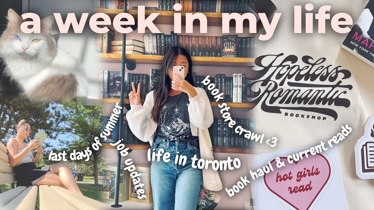 a week in my life | doing book stuff in toronto (hauls, bookstore crawl, reads), job & life updates