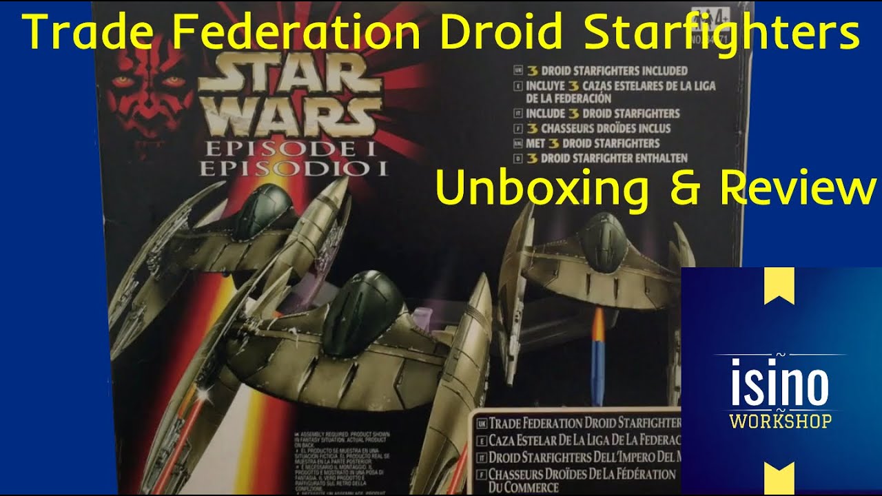 Star Wars Episode I - Trade Federation Droid Starfighters - Hasbro Toy Unboxing & Review