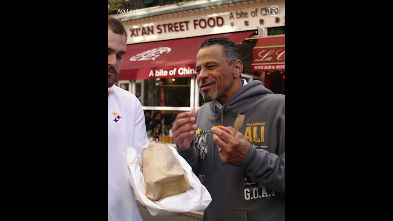 Muth & Rod Woodson taste test Irish street food in Dublin 🍽️☘️ #steelers #nfl #food