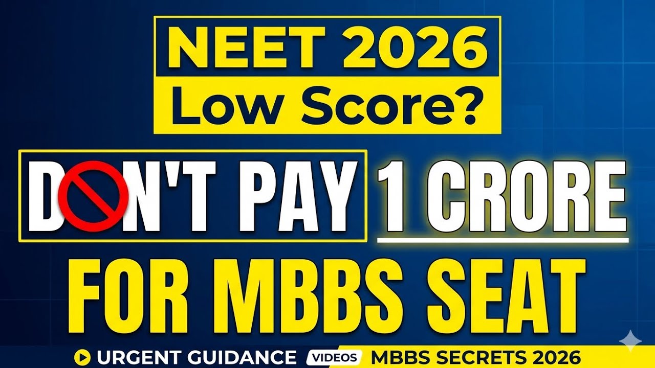NEET 2026 Low Score? Don&rsquo;t Pay 1 Crore for MBBS Seat #manishmevada 