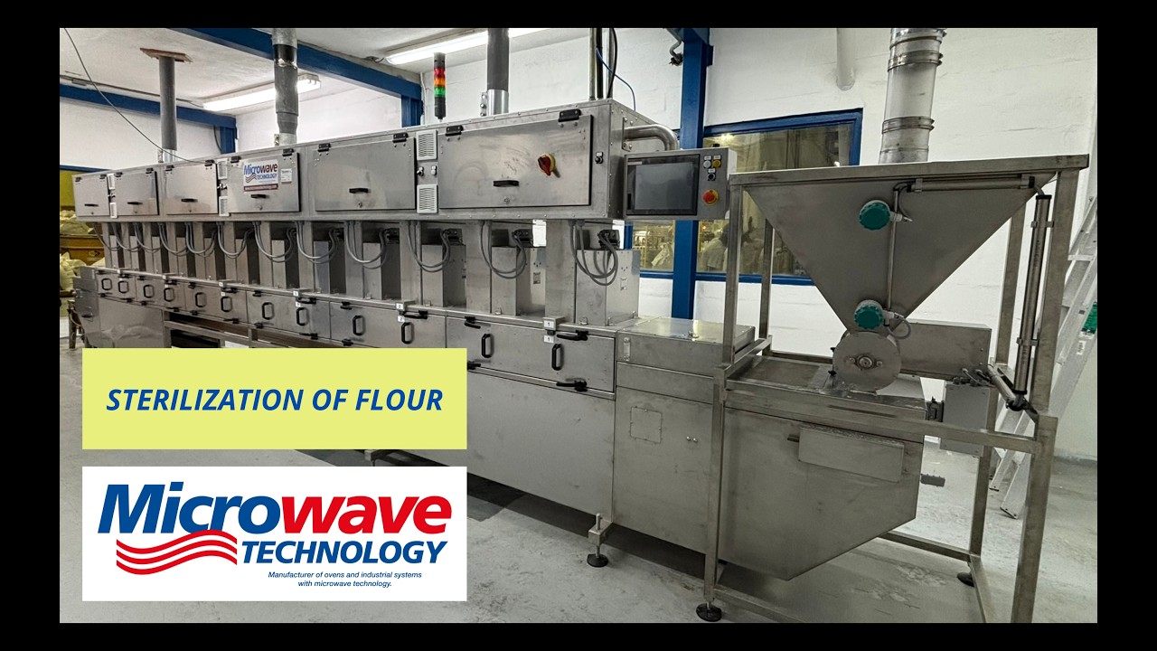 Microwave Flour Sterilization System – Continuous Industrial Process