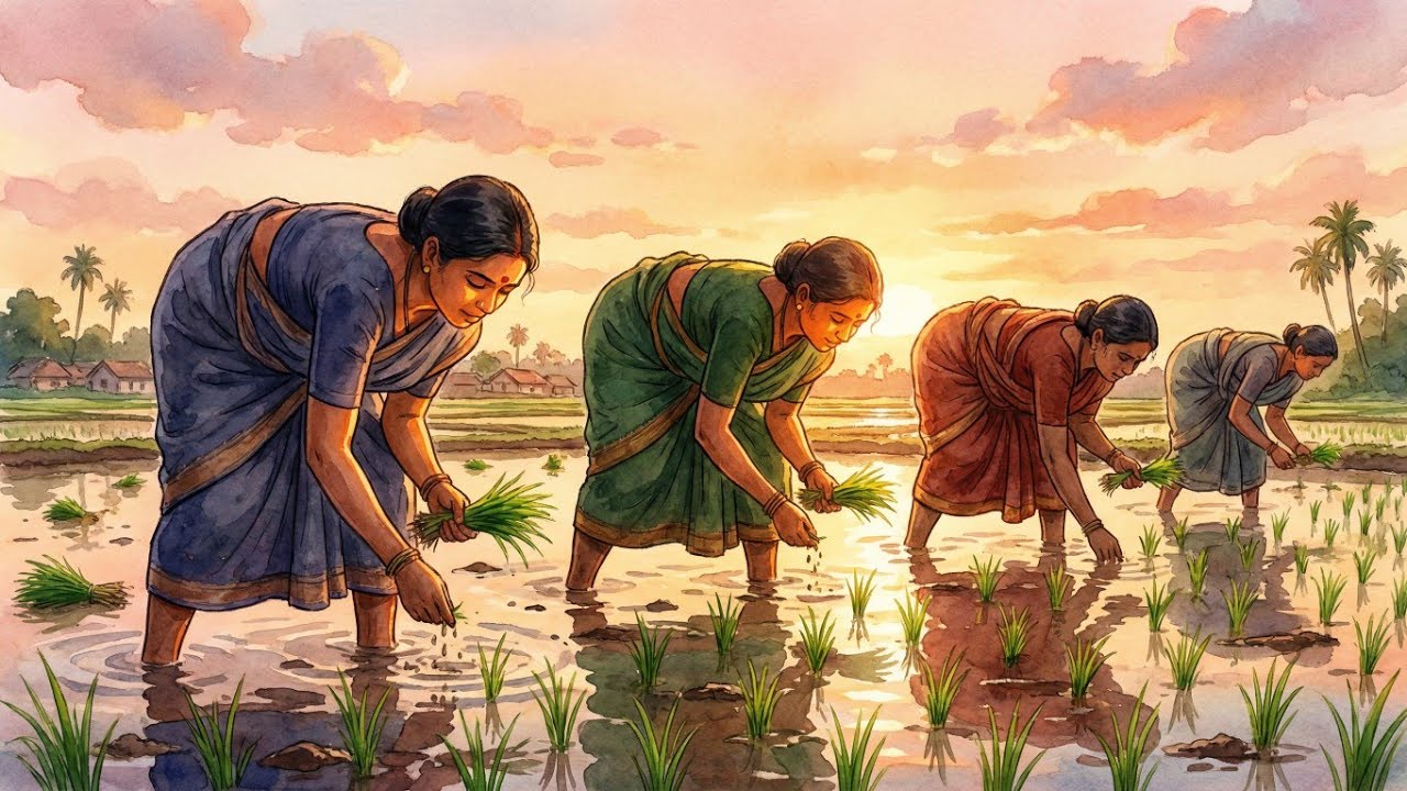 1950s Indian Village Life | Farming & Barter System | Ghibli Style Animation