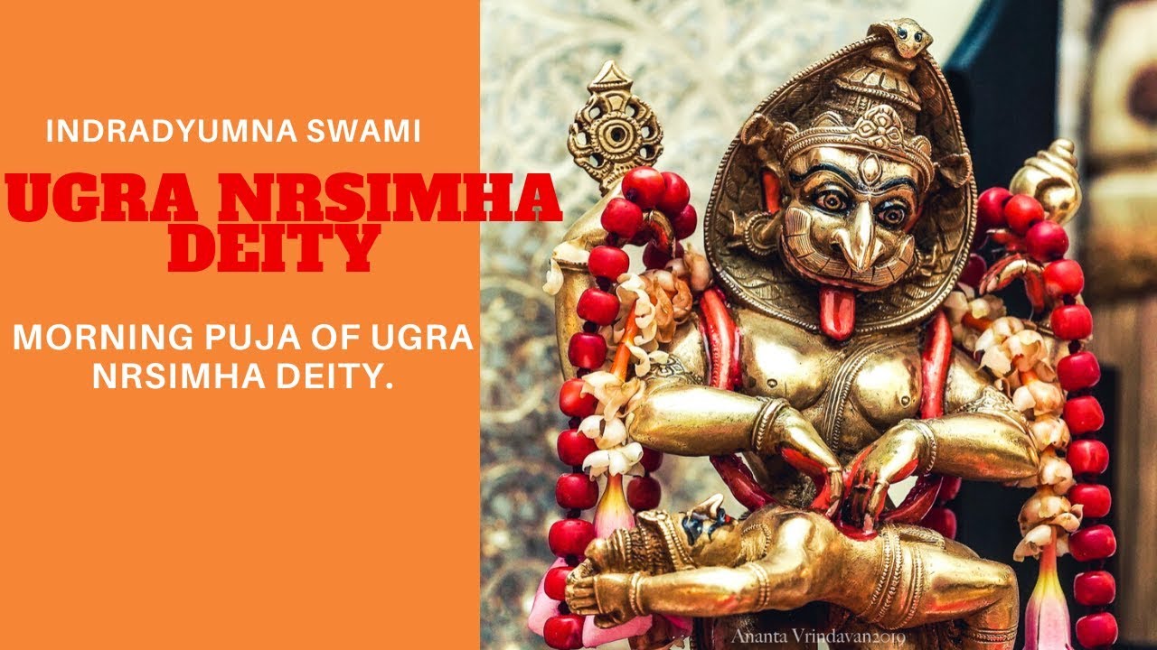 Ugra Nrsimha Deity - Morning Puja with Indradyumna Swami