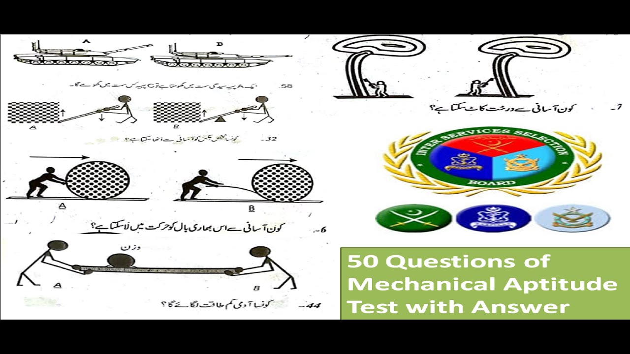 mechanical aptitude test in issb || 50 questions with answers || Part-01