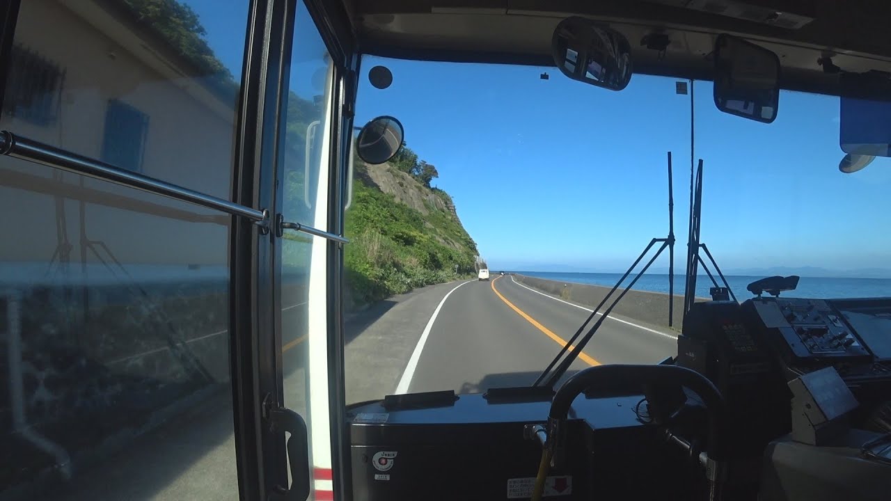 【前面展望】諫早駅～口之津港【島鉄バス 大屋・口之津・小浜・小浜高・諫早線】