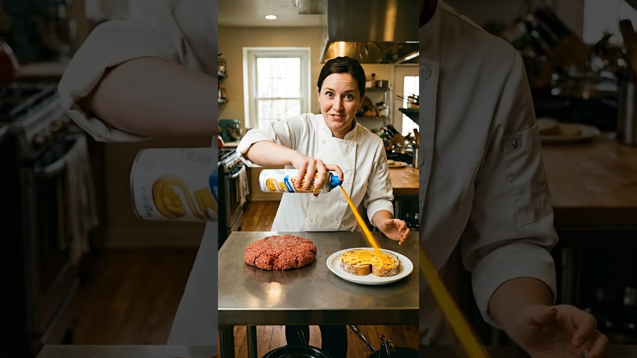 Is This The EASIEST Burger EVER (Raw Meat & Cheese Spray) 💥