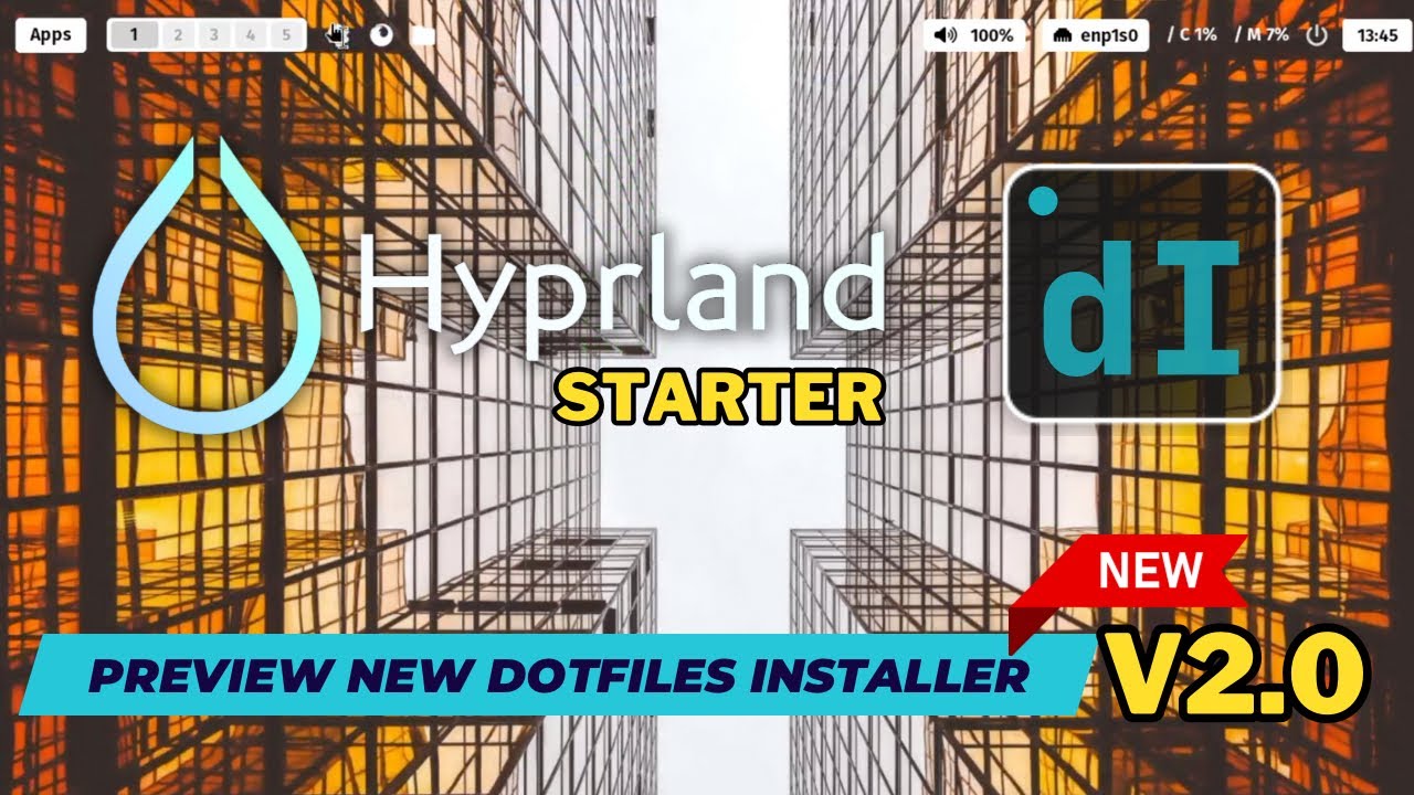 NEW Hyprland Starter and Dotfiles Installer App for openSuse, Arch and Fedora PREVIEW