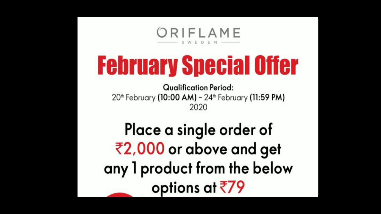 ORIFLAM- February Special Offer