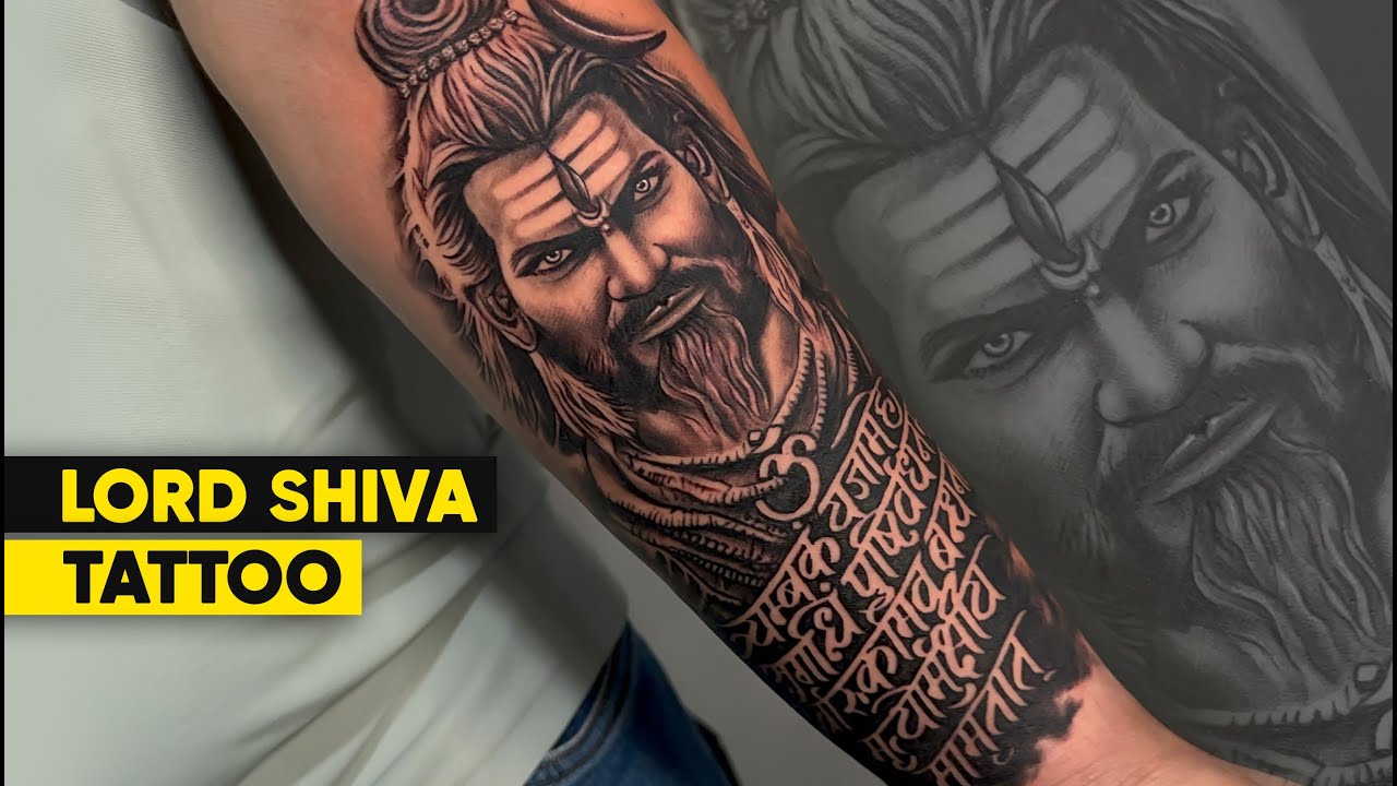 LORD SHIVA & MANTRA TATTOO