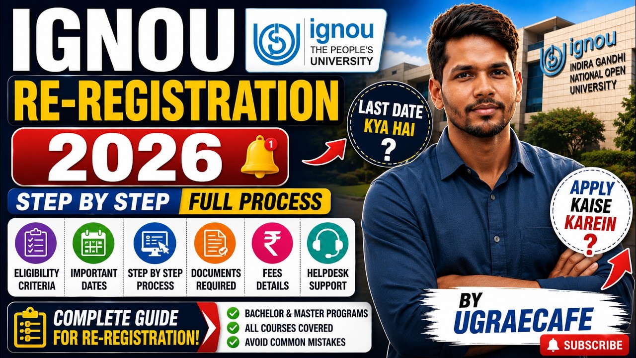 How to Fill IGNOU Re-Registration Form | 2026 Next Year Admission Big Update by UGRAECAFE