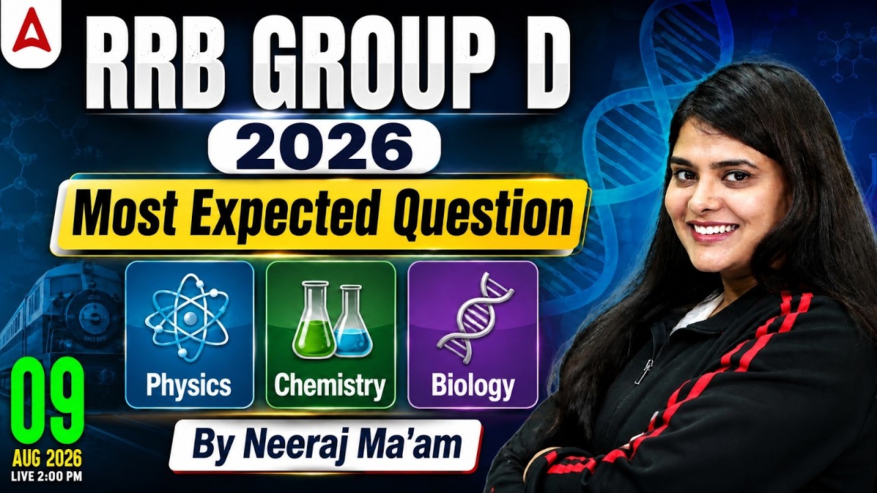 RRB Group D 2026 | Most Expected Questions | Physics Chemistry Biology #2 | By Neeraj Ma'am