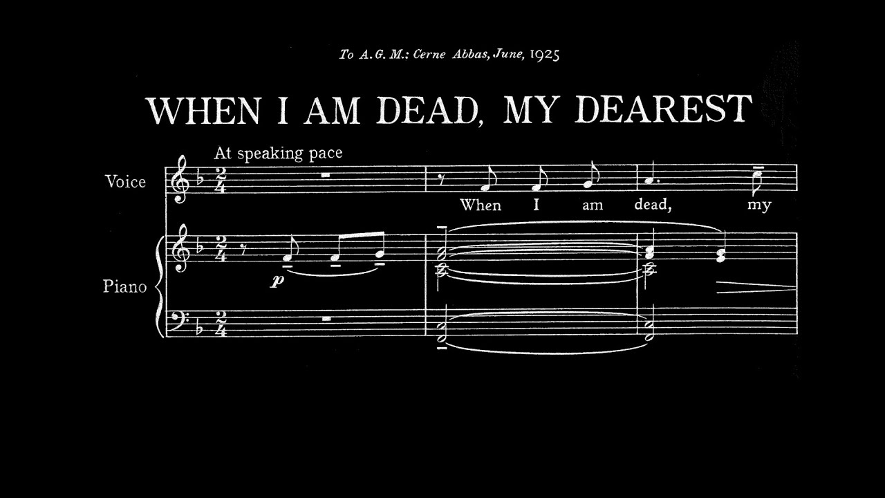 Lisa Milne sings Ireland - When I am dead, my dearest