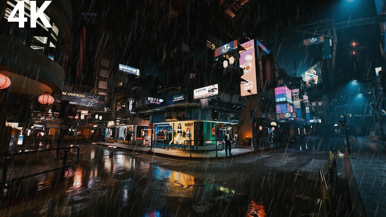 10 Hours of Calming Rain & Muffled 🌧️ Urban Thunderstorms  Urban City Rain Sounds for Sleeping