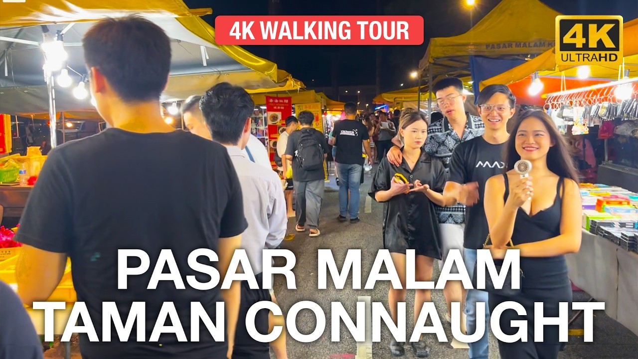 🇲🇾 KUALA LUMPUR - Pasar Melam Connaught Night Market Walking Tour 🍜 2 KM Long Food Market
