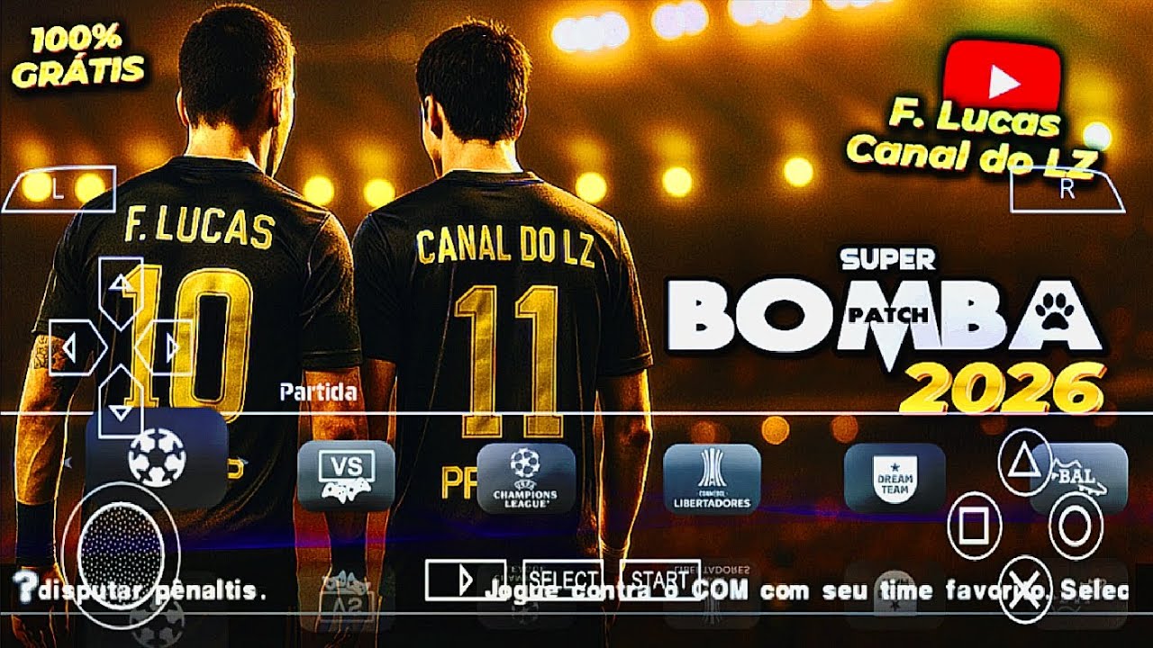 💣 SUPER BOMBA PATCH 2026 (PPSSPP) COM BRASILEIRÃO & EUROPEUS 100% ATUALIZADO, NOVAS TRANSFERÊNCIAS!!