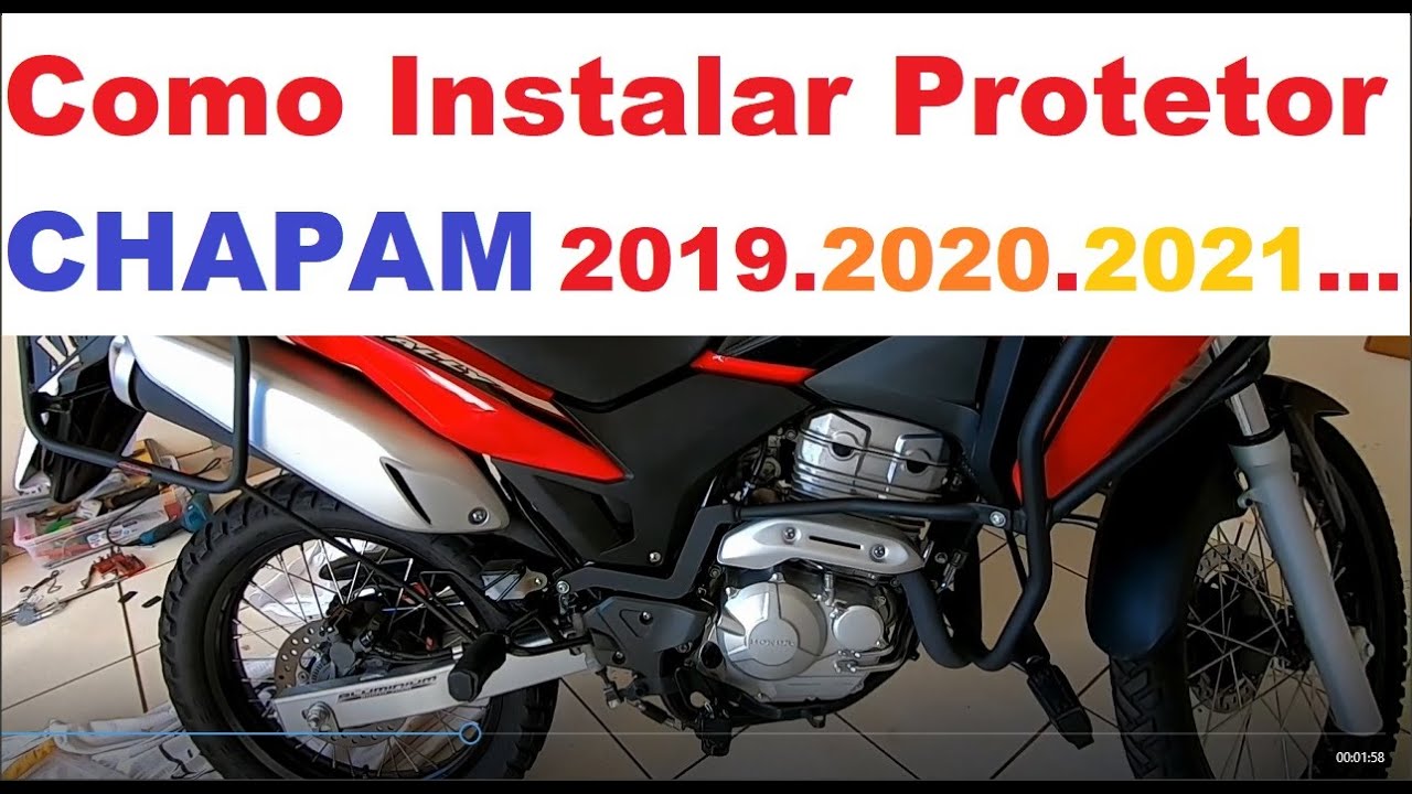 COMO INSTALAR PROTETOR XRE300 2019 2020 CHAPAM