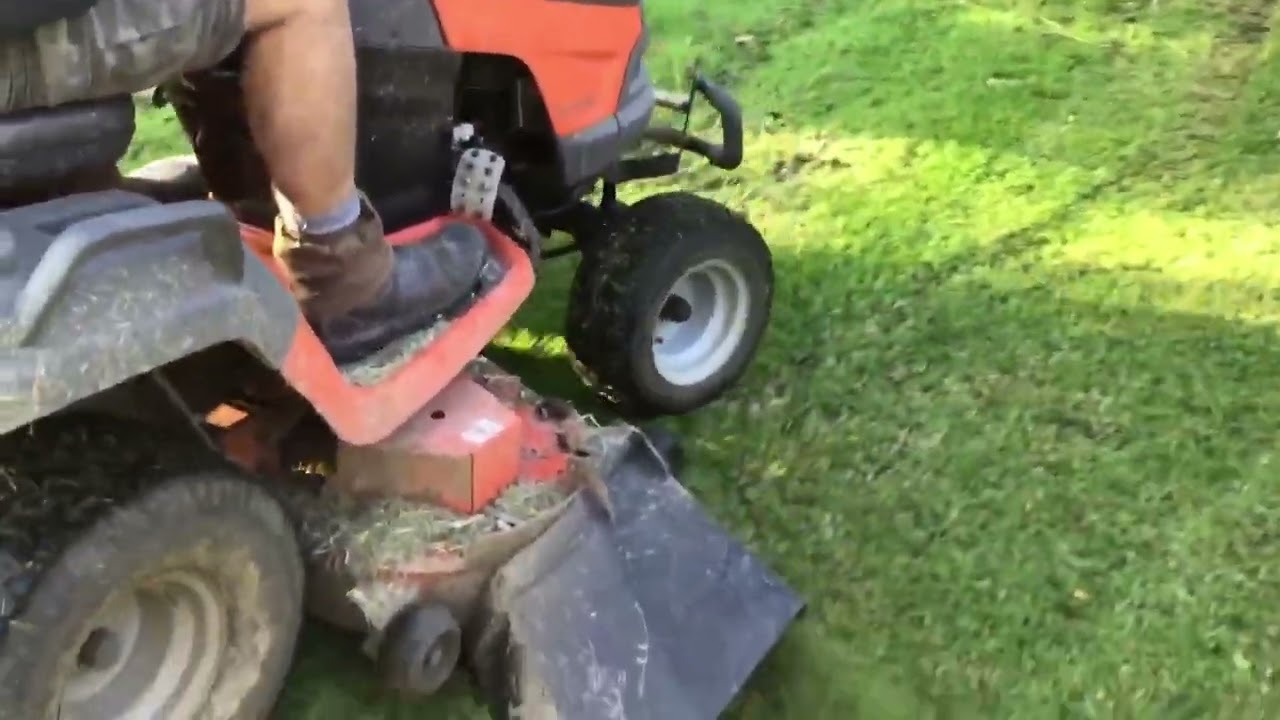 Husqvarna mowing real short with Beast Blades