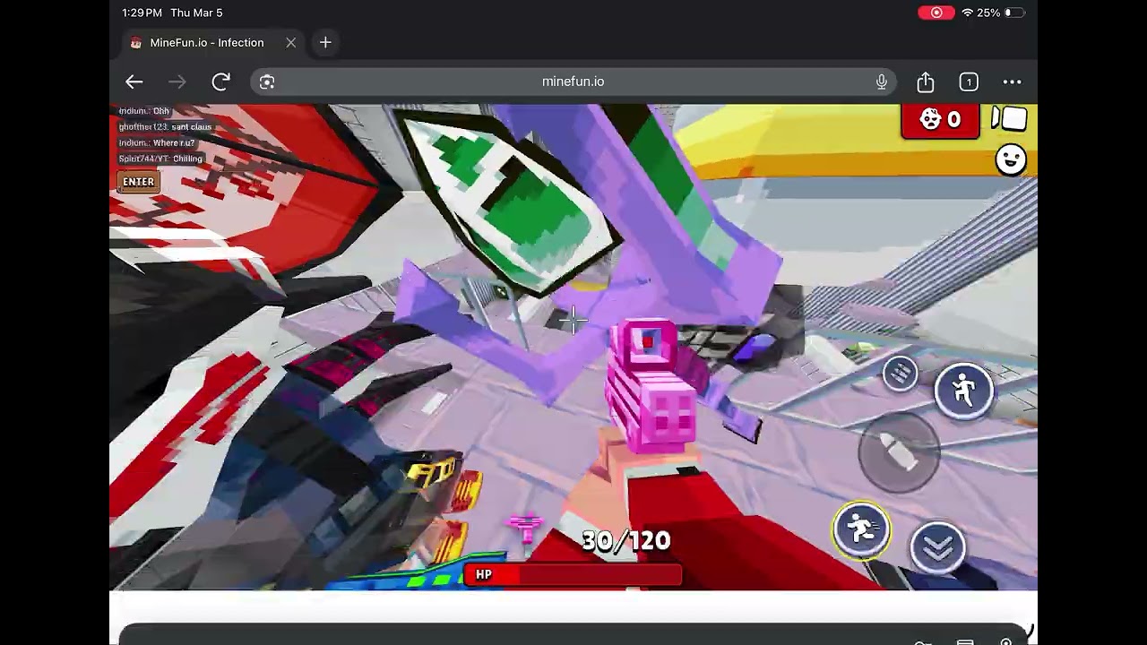 Minefun.io Mobile gameplay/ Playing with a Friend :D