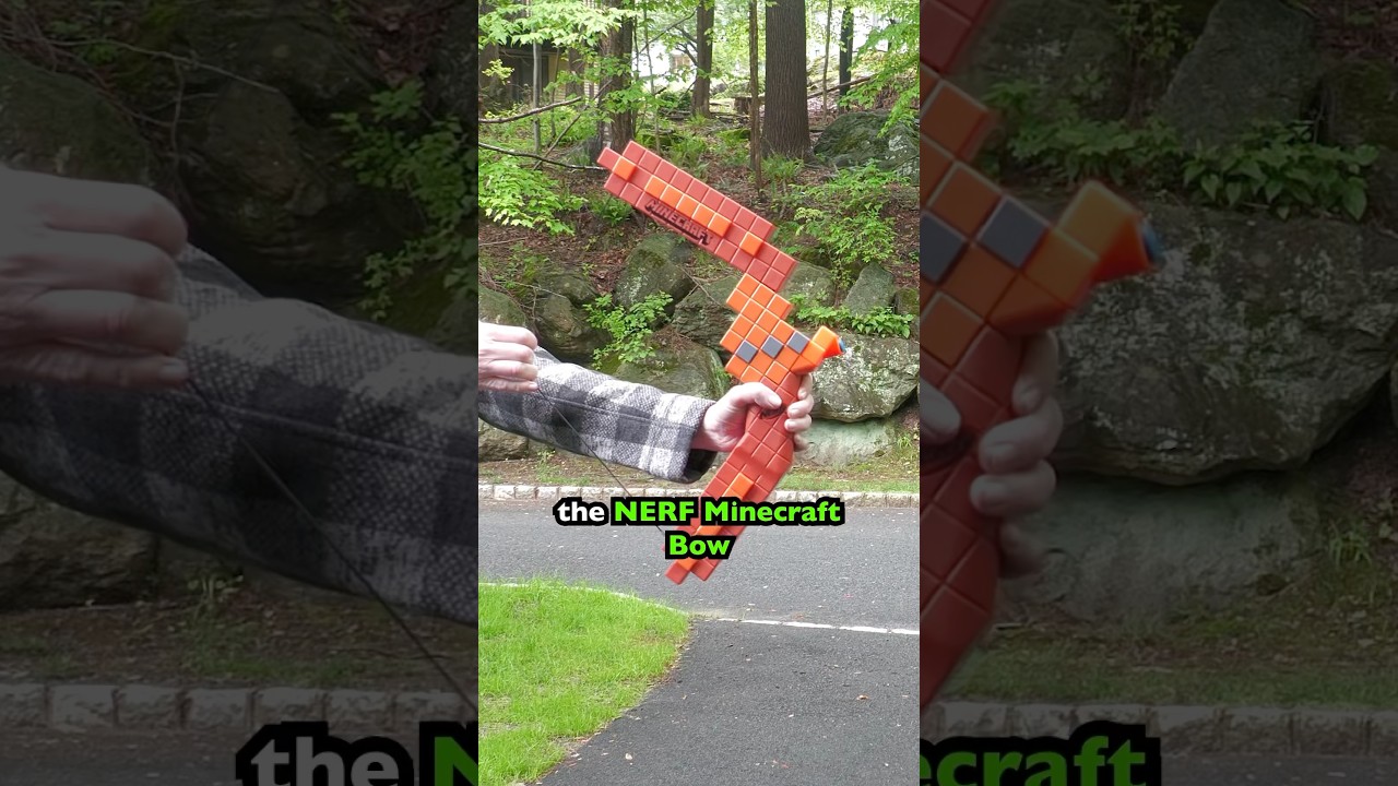 Adventure Ahead with a @minecraft NERF Bow! #nerf