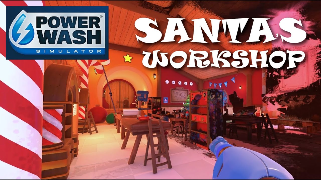 Christmas chat while we clean Santa's Workshop! POWERWASH SIMULATOR PC game free DLC