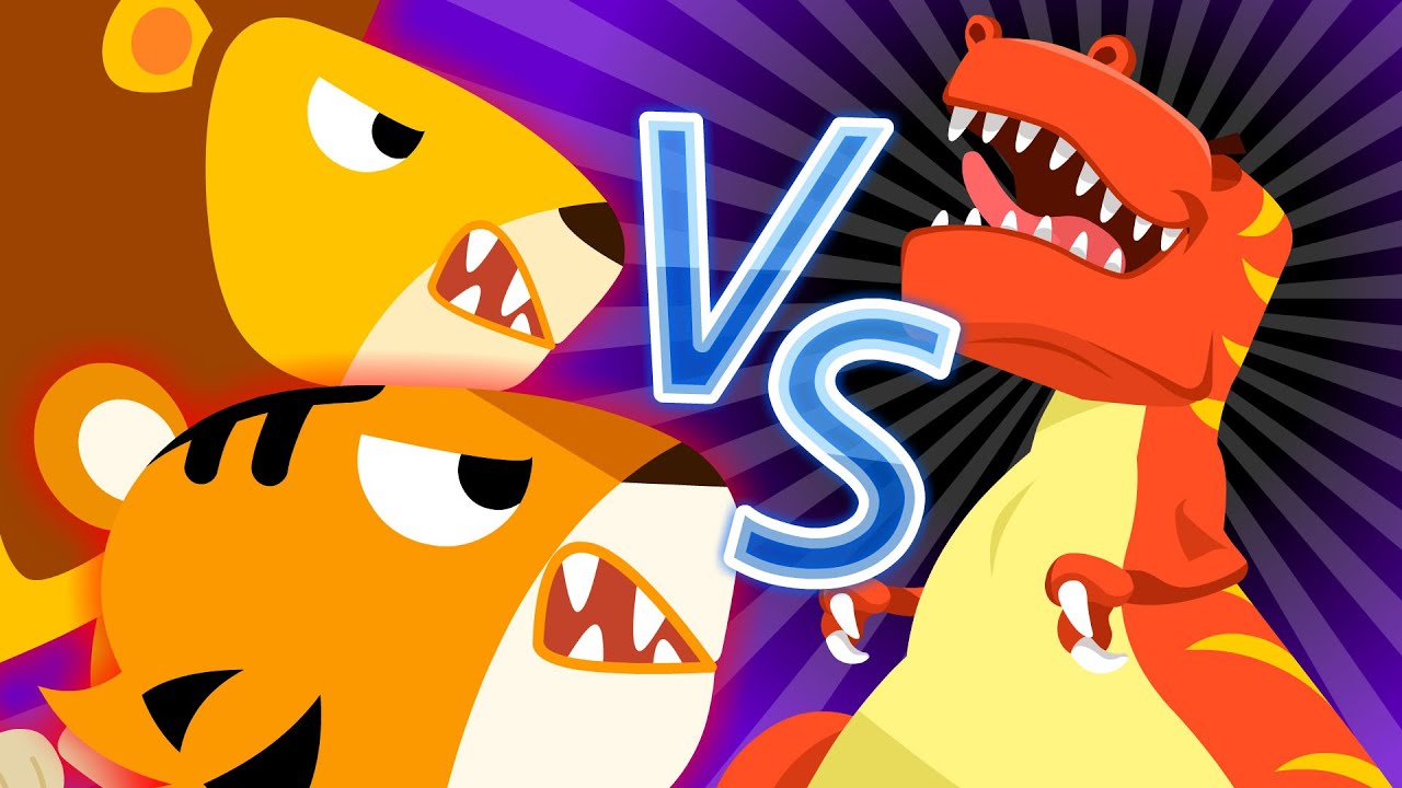 🥇 VS 대결동요 모음집 🥇 | 20분 연속듣기 | 티라노 VS 사자 VS 호랑이😵 과연 승자는 누구?! | 인기동요모음 | 티디키즈 ★ 지니키즈