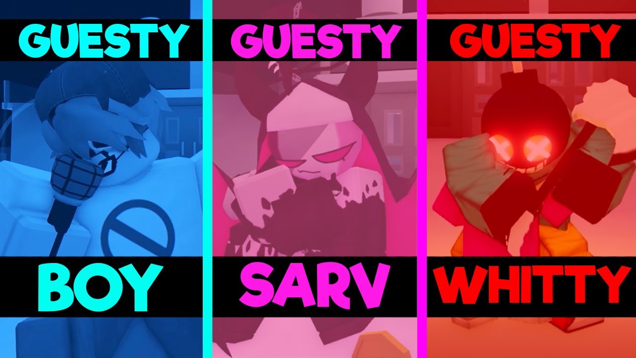 Roblox Guesty FNF Update 3 (All Jumpscares Skin Bundles) Piggy Game!