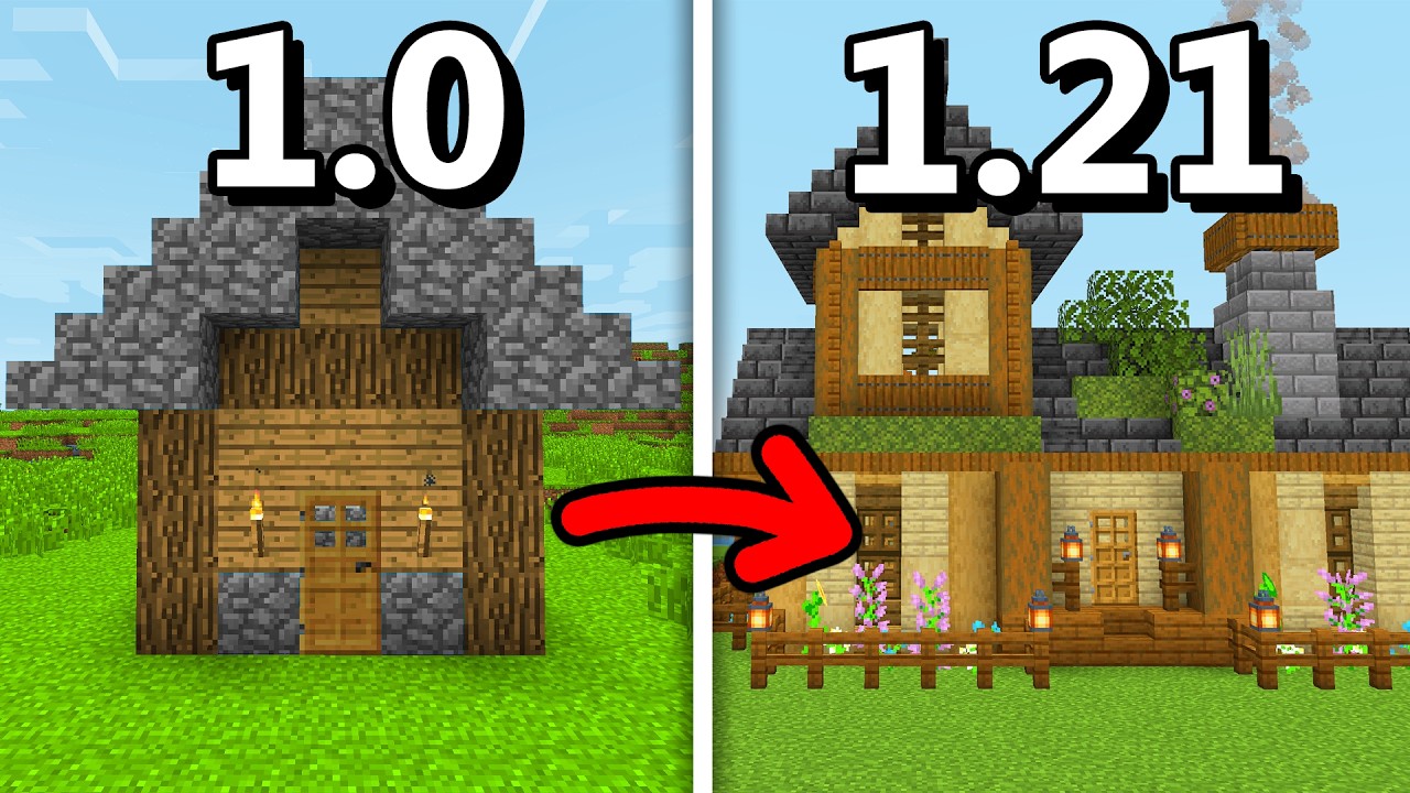 Building a House in Every Minecraft Version
