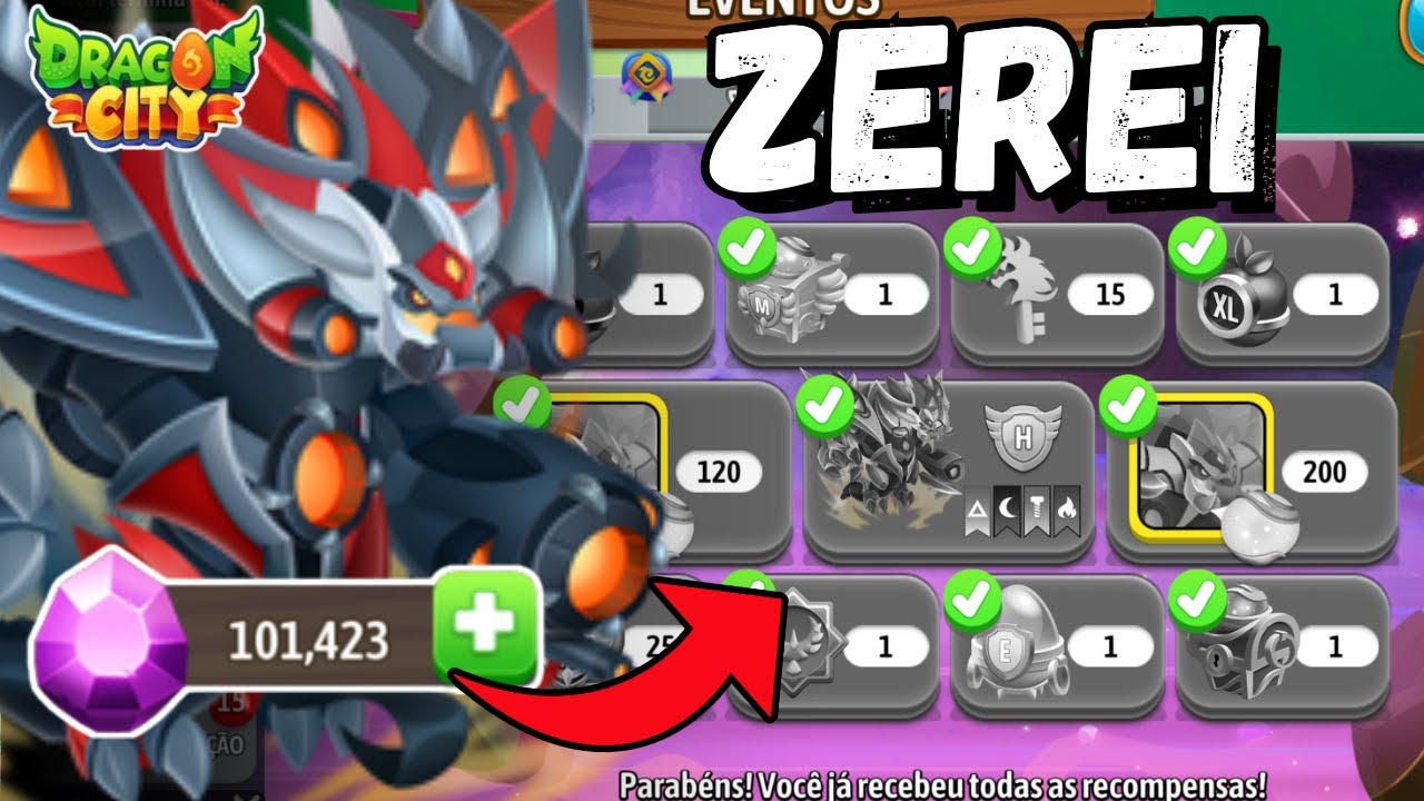 NOSSA!! GANHE UM DRAG&Atilde;O MUITO FORTE ZERANDO O EVENTO MAIS QUEBRADO DO DRAGON CITY