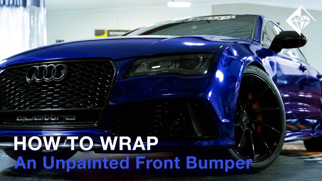 HOW TO - Wrapping an unpainted front bumper on an Audi A7 - Diamond Graphics