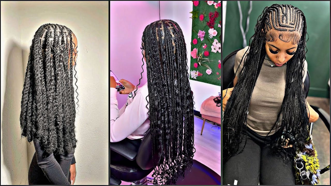 Braids inspo compilation part 2 #blackbraids #hairstyles #10klikes #braids #viralvideo #viral