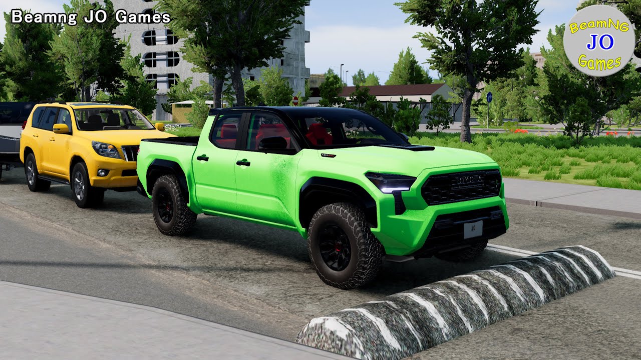 Cars vs Massive Speed Bumps # 444 – BeamNG JO Games