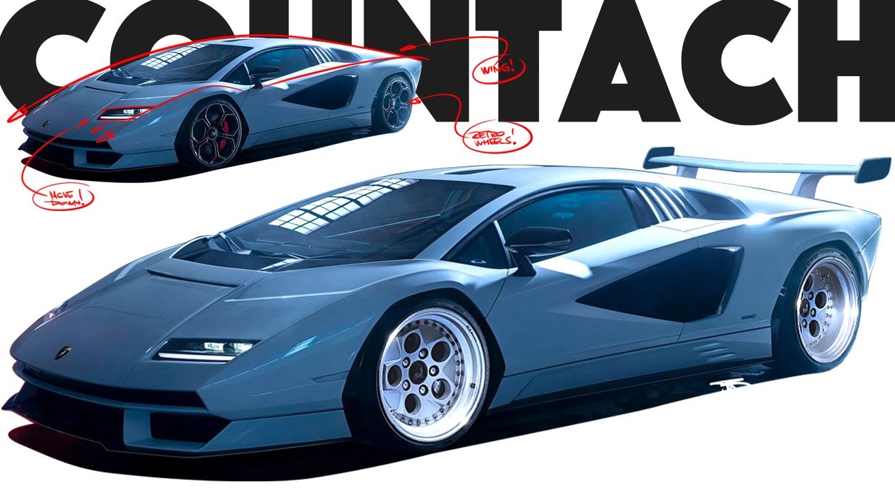 2022 Lamborghini Countach Redesign - MORE WINGS