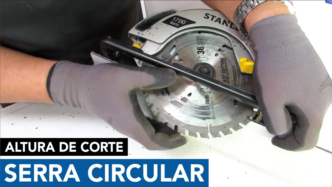 Altura de Corte da Serra Circular para trabalhos com ACM