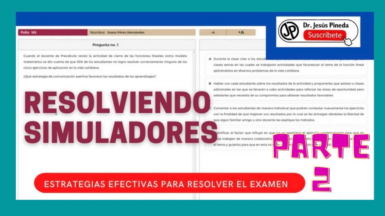 Resolviendo SIMULADORES usicamm @Dr.JesúsPinedaSupervisor