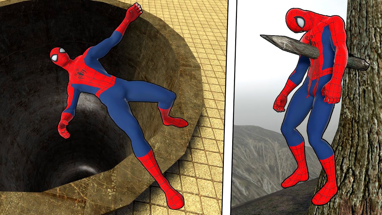 Spiderman VS Spikes! Epic NPC Falls Compilation #317