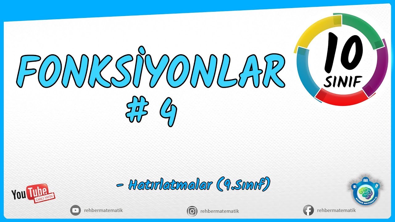 Fonksiyonlar #4 | Fonksiyon lar Hatırlatma | 10.Sınıf Matematik