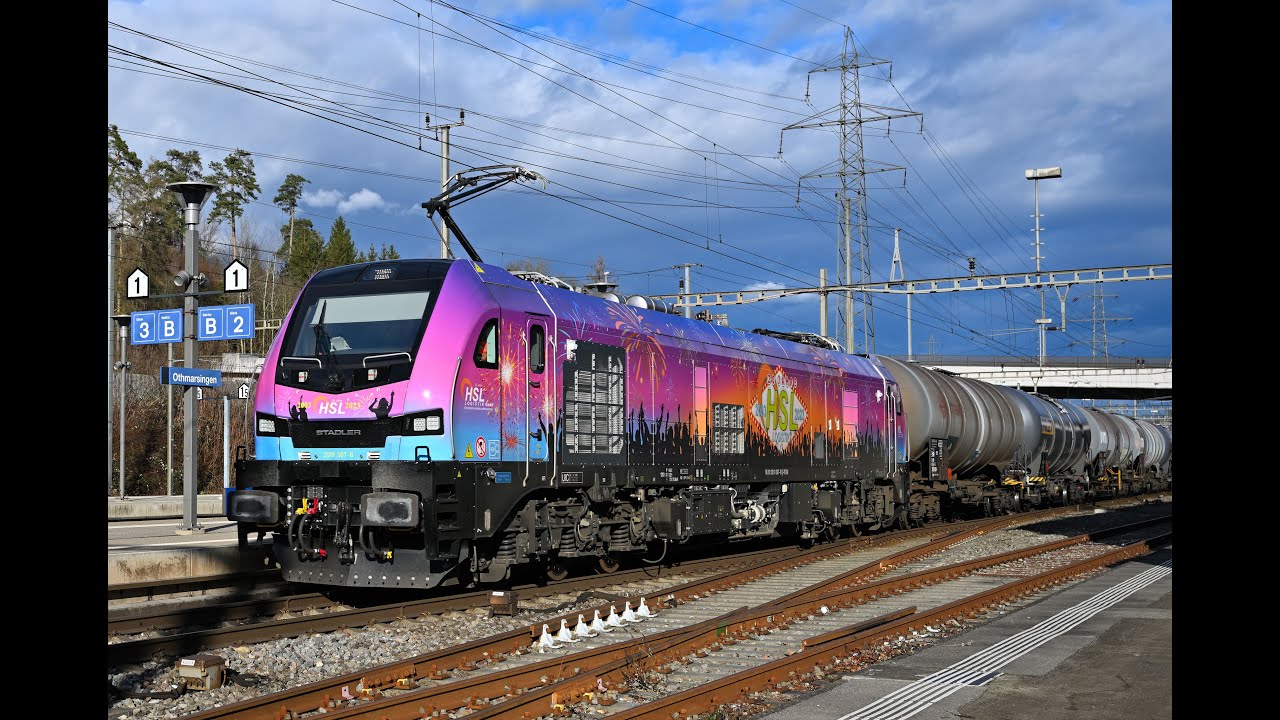 Bahnverkehr Januar: HSL Euro 9000, SBB grüne Re4/4 Re6/6, WEF Davos Extrazug mit Re460, Sersa Aem940